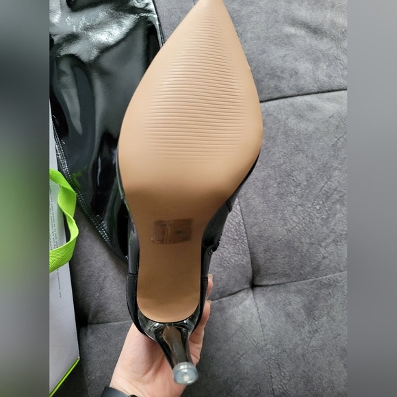 Call it spring 8.5 black thigh high heeled boots - Picture 4 of 4